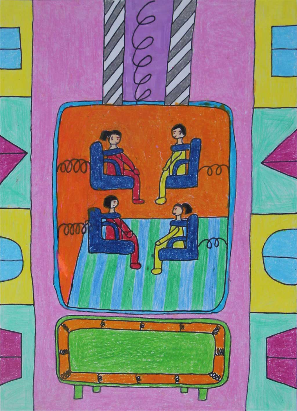 弹簧床安全电梯