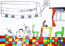 特等奖：刘松萱（5岁半）作品名称：《多功能组合儿童空调》